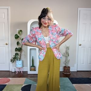 Vintage Cotton Candy Colored Sheer Blazer